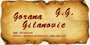 Gorana Gilanović vizit kartica